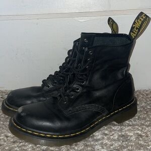 Dr. Martens black leather combat boots